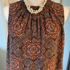 Daniel Rainn DR2 Sleeveless Mock Neck Swing Dress